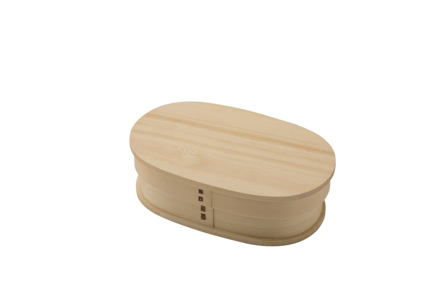 曲げわっぱ弁当箱 BENTO BOX　小判型一段 ナチュラル白系 1セット/5点 - SAKE Master